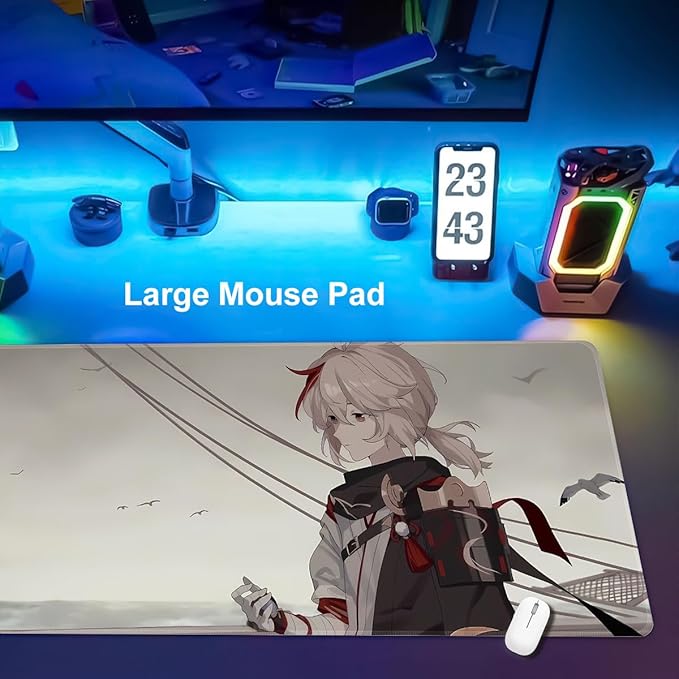 Genshin Impact Gaming Mouse Pad - Large Durable Non-Slip Rubber Base - Kaedehara Kazuha 335.4 x 15.7 Inch
