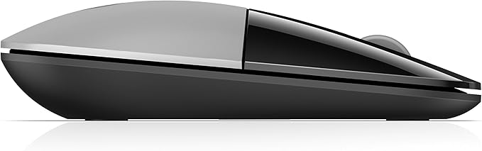 HP Z3700 G2 Wireless Mouse - Natural Silver Sleek Portable Design fits Comfortably Anywhere 2.4GHz Wireless Receiver Blue Optical Sensor Wins PC Laptop Notebook Mac Chromebook (66Z09AA#ABL)