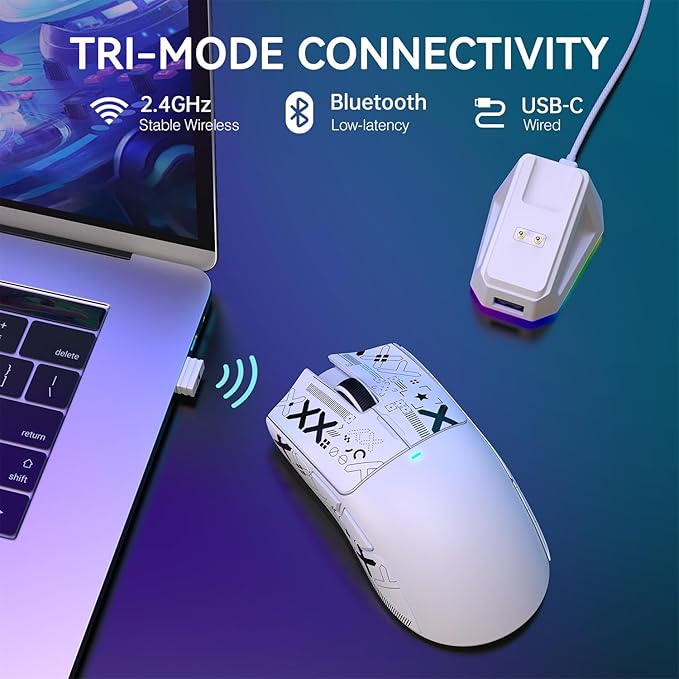 ATTACK SHARK X11 &amp X68 PRO HE Wireless Gaming ComboRapid Trigger Hall Effect Magnetic Switch 8K KeyboardUltra-Light 22K DPI PAW3311 Optical Sensor MouseRGB Backlit Tri-Mode with Coiled Cable-Wh