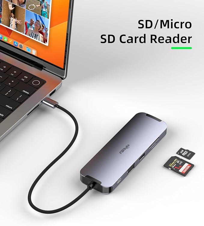 USB C Docking Station Dual Monitor 10 in 1 USB-C Hub to HDMI VGA Adapter with 1Gbps Ethernet 100W Charging usb c Hub to USB 3.5 Audio Card Reader Compatible for Dell/MacBook/Surface Laptops