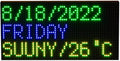 RGB Full-Color LED Matrix Panel Display for Raspberry Pi Pico ESP32 for Arduino 64×32 Pixels 3mm Pitch 2048 RGB LEDs Adjustable Brightness