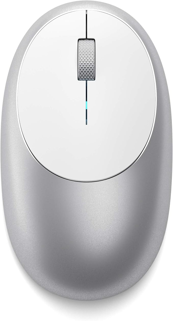 Satechi M1 Wireless Bluetooth Mouse USB-C Rechargeable Compact &amp Portable for MacBook Air/Pro M5/M4 iPad Air/Pro M5/M4/M3 iPad mini Mac mini iMac &amp Windows - Silver