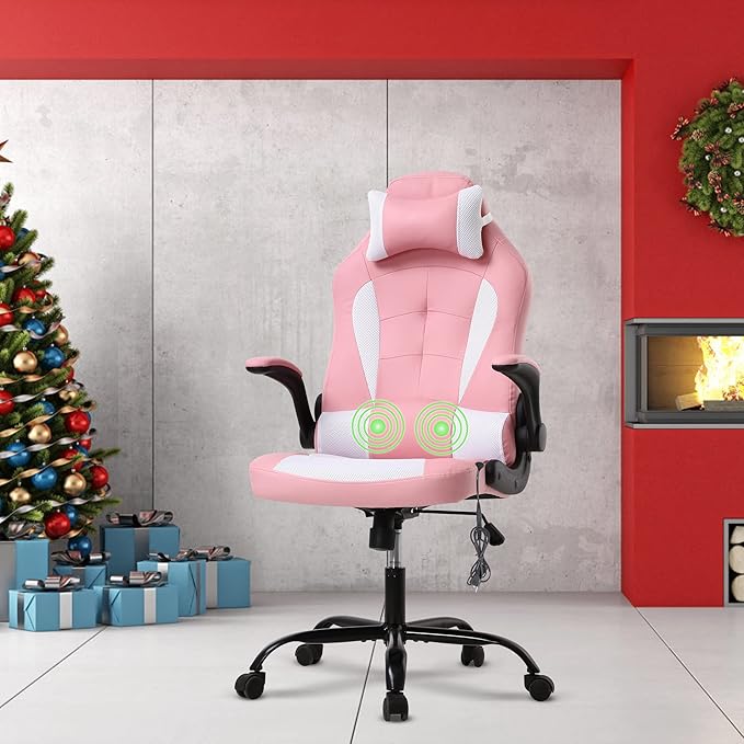 Massage Gaming Chair for Adults PC Chair Silla Gamer Chair Gaming Chair Cheap Game Chair Ergonomic Desk Chair with Headrest Lumbar Support High Back Video Game Chairs for Kids Ages 8-12