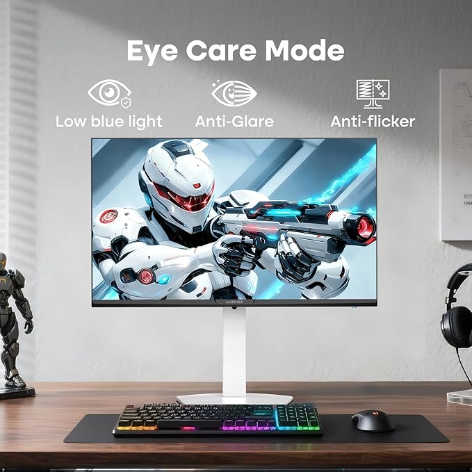 Amzfast 24 Inch Gaming Monitor 180Hz QHD 2k 2560 ×1440p Monitor 1ms G-SYNC CompatibleBuilt-in Speakers96% DCI-P3HDR10 Height Adjustable IPS Monitor with HDMI 2.0 x 2 &amp DP 1.4 x 2 AMZG24F6Q