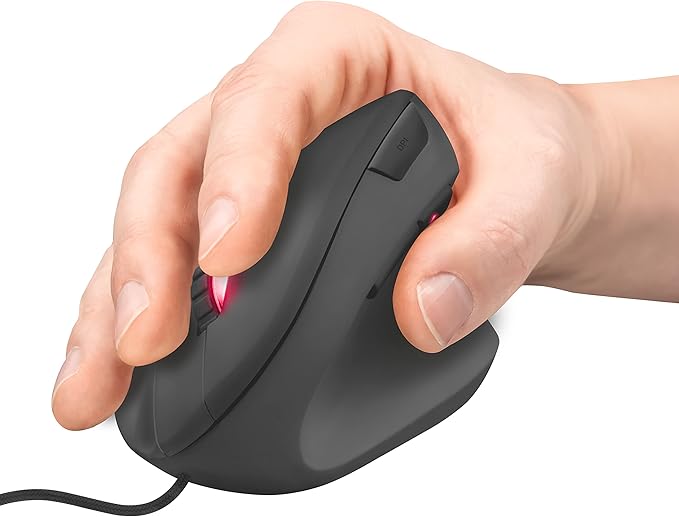 Trust Gaming GXT 144 Rexx Vertical Ergonomic Gaming Mouse 250-10000 DPI 6 Buttons Black