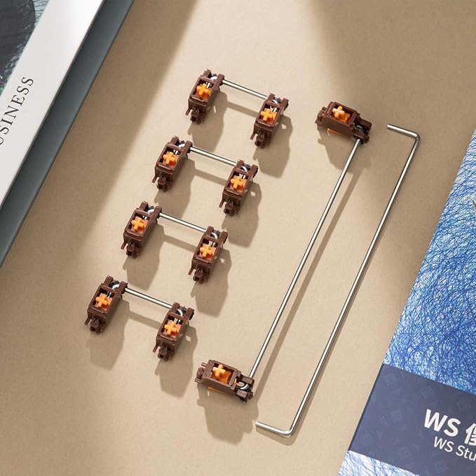 WS Stupid Stabilizer TPU Silicone PCB Mount Snap-in Stabilizers 2u 6.25u 7u Stabilizers Mechanical Keyboard Stabs (1.2mm)