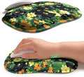 Hokafenle Ergonomic Wrist-Hugging Mouse Pad Wrist Support U-Shaped Holding Wrist Rest Mousepad for Carpal Tunnel Pain Relief with Cushioned Memory Foam Slope Massage Bulge(10.2x8.3 inBig Eyed Cat)