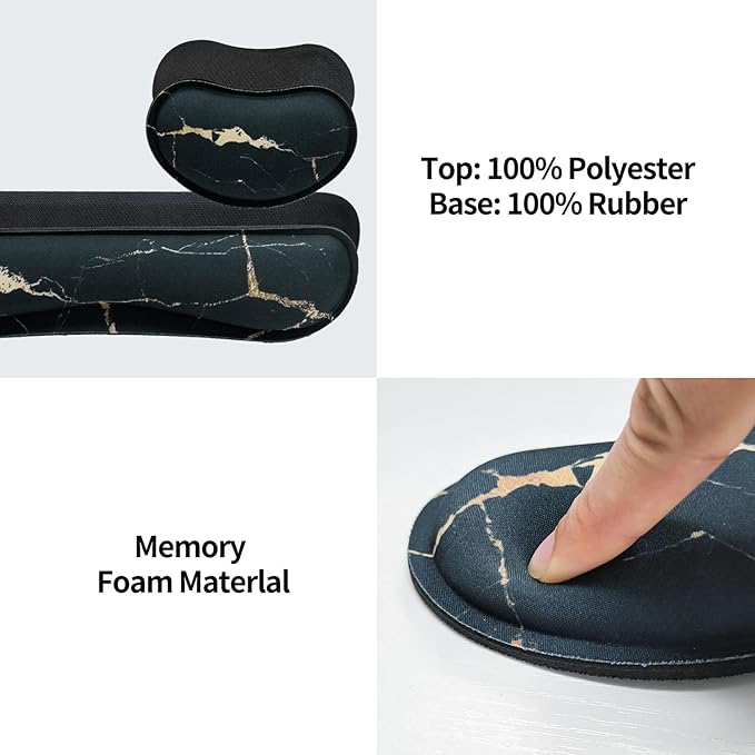 Bloss Leather Desk Pad Mouse Pad Non-Slip Desk Protector Mat/Big Mouse Pads Mouse Pad with Wrist Rest