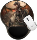 MSD Mousepad Wrist Rest Protected Mouse Pads Mat with Wrist Support Image ID: 29391993 War with The Dragon on Castle