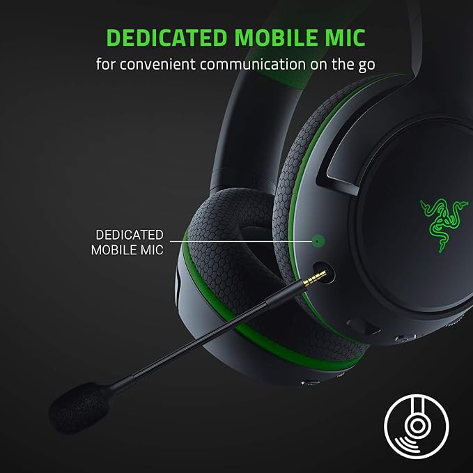 Wireless Xbox Gaming Headset: Razer Kaira Pro with Titanium Drivers &amp Supercardioid Mic - Black