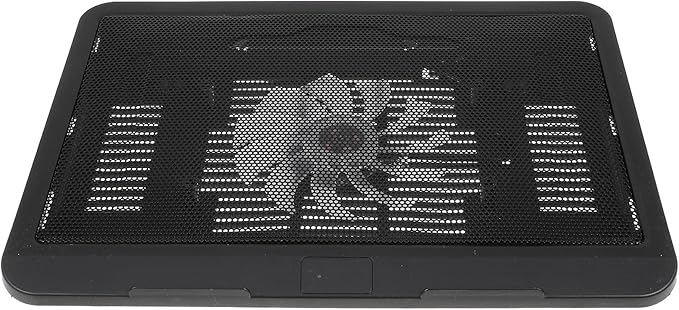 BESPORTBLE Silent Laptop Cooling Pad Stand with USB Fan 14-inch Black Computer Cooler for Home Office and Gaming Adjustable Laptop Support for Overheating Prevention