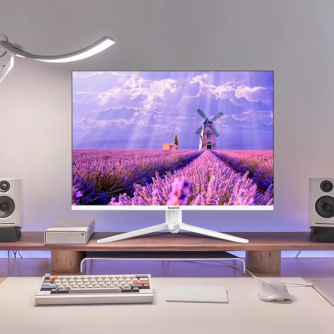 Gawfolk 28 inch UHD 4K Computer Monitor IPS Ultra HD (3840×2560p) Screen 3:2 10Bit 1.07 Billion Colours 128% sRGB Built-in Speakers 178° Wide Viewing Angle DisplayPort HDMI White