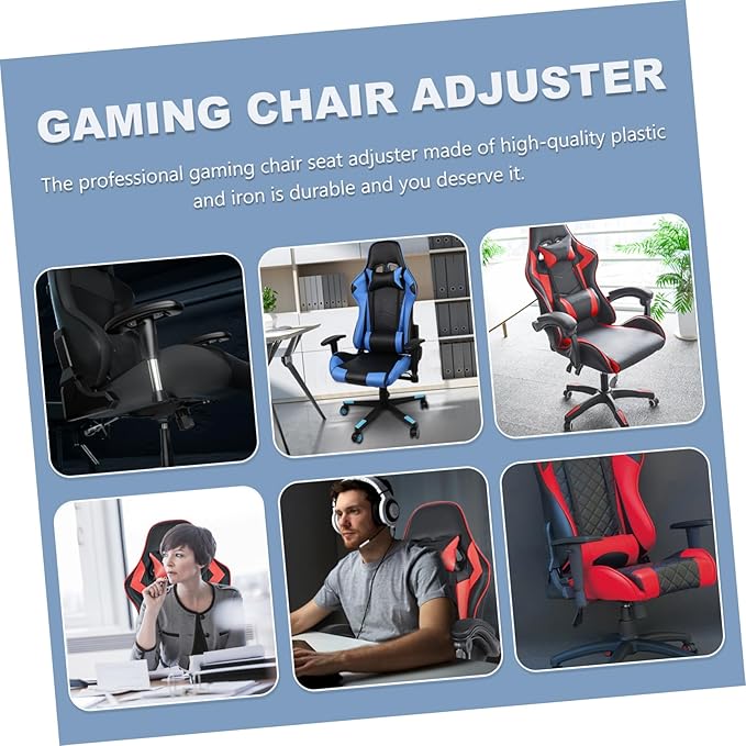 Luxshiny 6 Pcs Black Game Chair Regulators Multi Angle Adjusters E Sports Chair Turners for Comfortable Sitting Posture at Home Gaming Venues