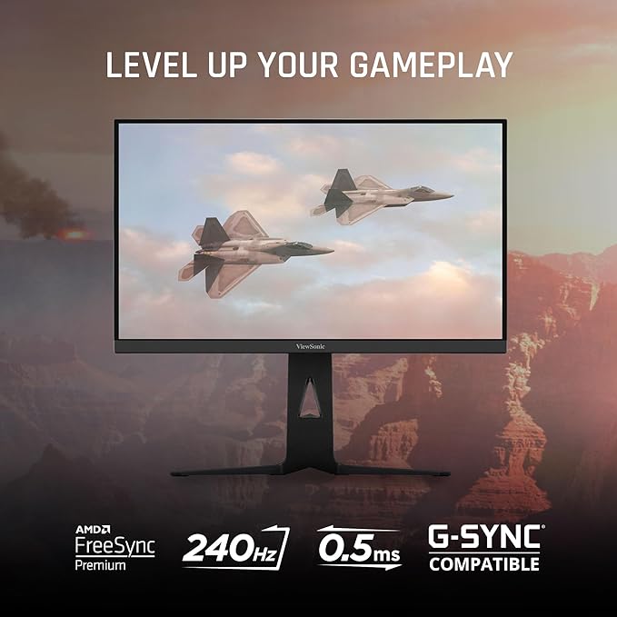ViewSonic XG2736-2K 27 Inch 1440p IPS Gaming Monitor with 240Hz 0.5ms FreeSync Premium NVIDIA G-Sync Compatible RGB Lighting Advanced Ergonomics HDMI DP and 65W USB-C Inputs