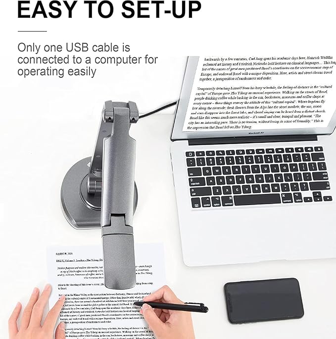 V500S 8MP Visual Presenter Web Camera by JoyUsing Online Webcam 30fps Learning &amp Teaching A3 Book &amp Document Scanner USB Plug and Play
