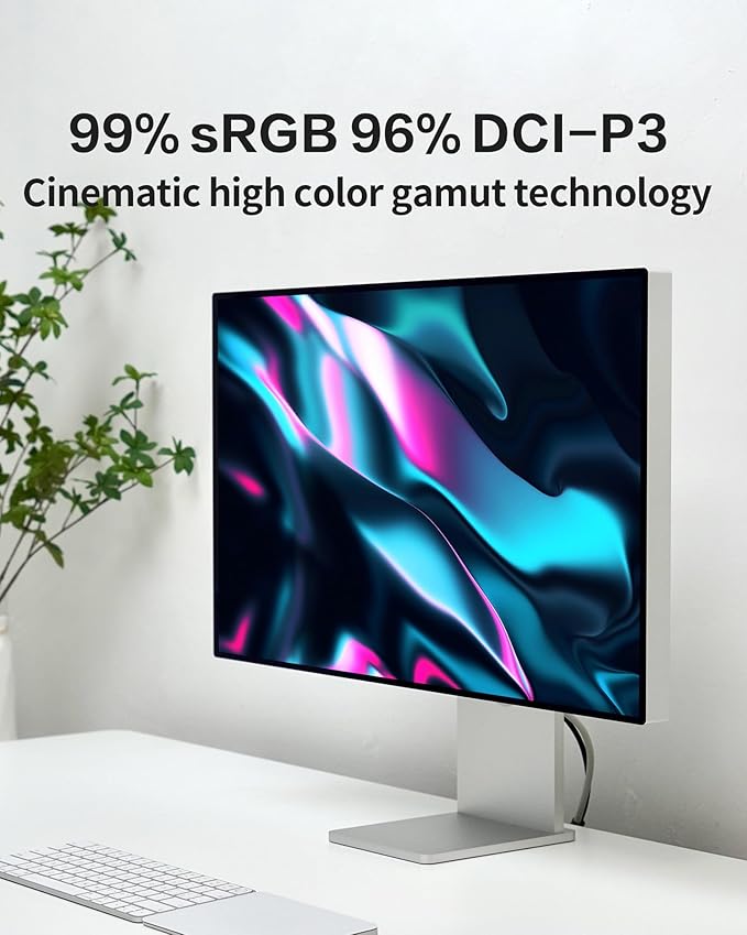 P27G 27 inch FHD (3840x2160) 4K Monitor IPS Black Panel 1.07 Billion Colors 99% sRGB HDR10 G-Sync FreeSync 1200:1 Contrast HDMI DP VESA 178° Viewing Angle (Minimalist - with Stand)