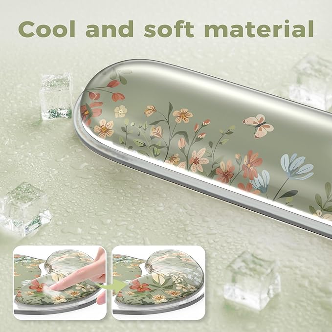 iCasso Gel Wrist Rest for Keyboard and MouseErgonomic Mouse Pad Wrist Support for Typing Pain ReliefSilicone Keyboard Cushion Hand ArmCute Computer Wrist Rest for Women Girl
