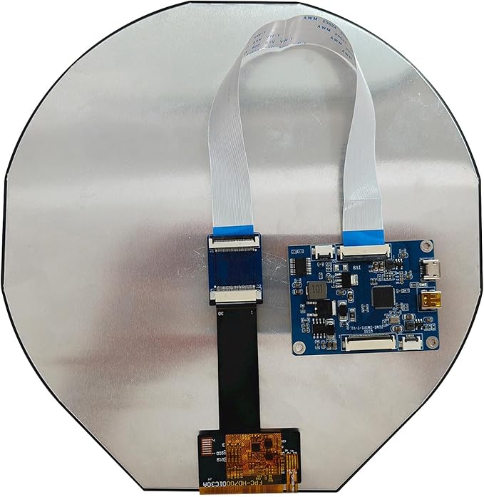 7 inch 1080x1080 Round IPS MIPI 50 Pins LCD Display Circle Screen and Control Boardfor DIY Smart Gaming Advertising Display
