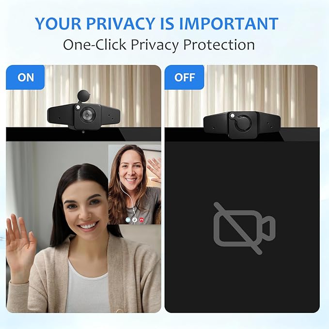 POHO 4K Webcam for PC Ultra HD Computer Camera with PDAF Autofocus Aluminum Material Auto Light Correction70° FOV Web Camera with MicrophonePrivacy Cover for Streaming Conference Zoom
