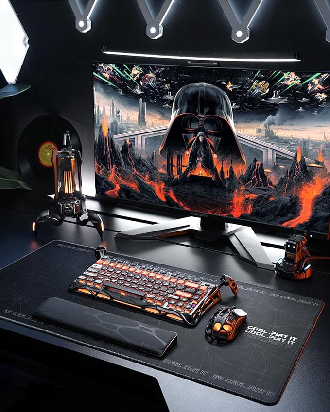 GravaStar Mercury K1 Pro Wireless Mechanical Gaming Keyboard 75% Layout RGB Custom Keyboard Aluminum Alloy Matte Black Frame with Phoenix-Inspired Keycaps Hot-Swappable Linear Switches – CyberFlare