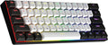 Newmen GM610 60% Wireless Mechanical Gaming KeyboardWired/Bluetooth/2.4G KeyboardRGB Backlit61 Anti-Ghosting KeysProgrammableHot-Swappablefor Windows Mac Android (Black-White/Red Switch)