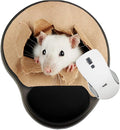 MSD Mousepad Wrist Rest Protected Mouse Pads Mat with Wrist Support IMAGE ID: 17047289 funny little rat on paper backgro