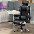Gaming Chair with Footrest Reclining High Back Computer Game Chair with Lumbar Support and Headrest Black