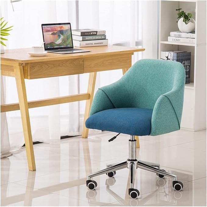 Adjustable Office Computer Chair with Armrest Office Chair Home Study Rotating Armrest Chairs Computer(Gray Green)