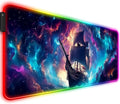RGB Fantasy Pirate Ship Gaming Desk Mat Computer Keyboard Large Extended Long LED Mouse Pad for Office and Home XL (W01)