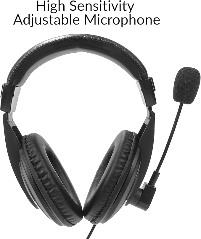 Supersonic SC-942WCH PRO HD Webcam and Stereo Headset 1080P HD Webcam Crystal Clear Audio and Video Adjustable Comfort Plug and Play Compatibility for Zoom &amp Teams in Home Office School