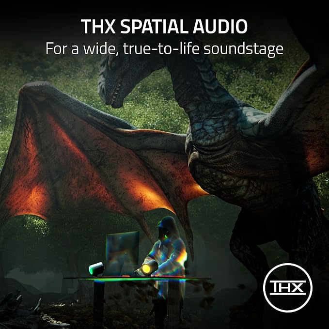 Razer Nommo V2 X - Full-Range 2.0 PC Gaming Speakers: THX Spatial Audio - Rear-Facing Bass Ports - Two 3” Full-Range Drivers - Max Sound Pressure Level 96dB - Wireless Control Pod