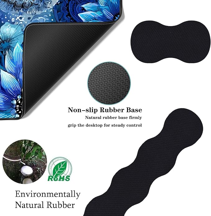 Keyboard Wrist Rest+Mouse Wrist Pad+Desk Pad SetMemory Foam Ergonomic Easy Typing Pain Relief for Computer Laptop Office Home - Mandala
