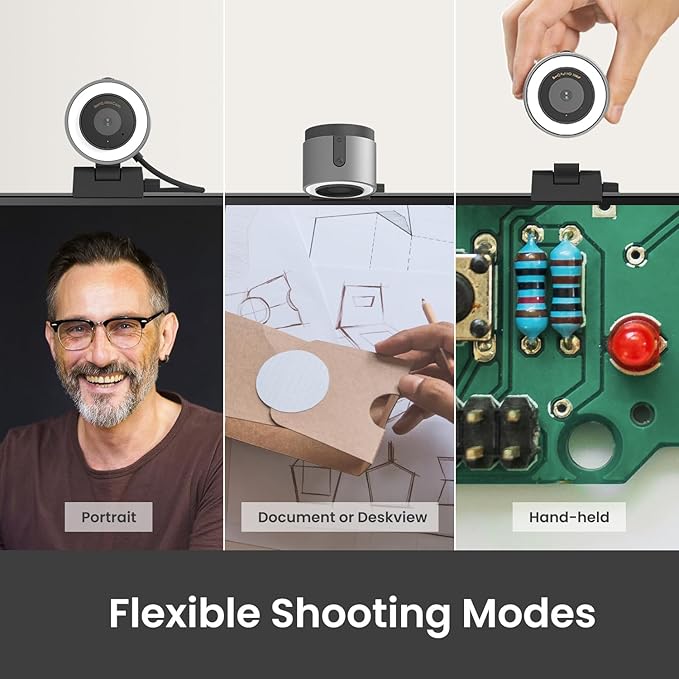 BenQ ideaCam S1 Plus: Live Demo Webcam with 15x Zoom Lens Marco Handheld Document Camera for Flexible Demonstration Remote Work and Product Inspection.