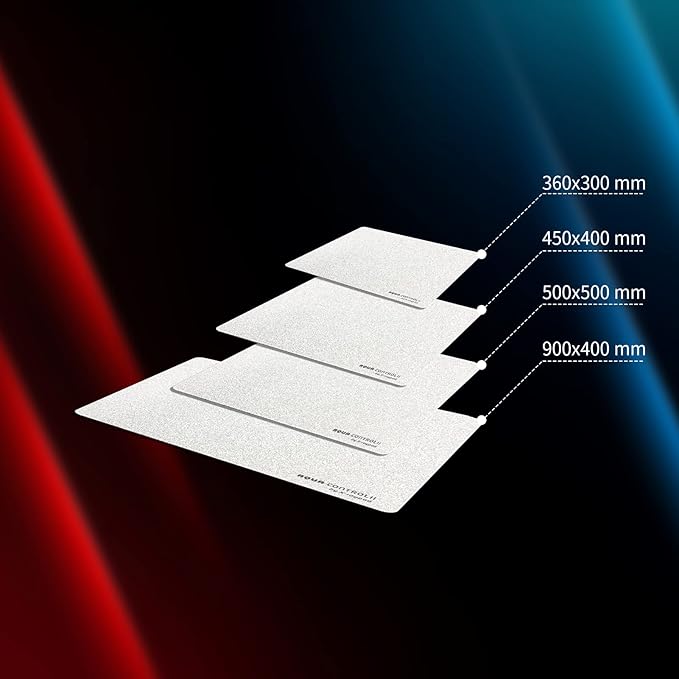 X-Raypad Aqua Control 2 Gaming Mouse Pad Ultra-High Precision Mouse Pad with Perfect Speed and Control Capability Consistent X and Y Glide Designed for Fps Players with Low DPI Requirements