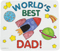 Color Your Own Father's Day Mouse Pad - Crafts for Kids and Fun Home Activities