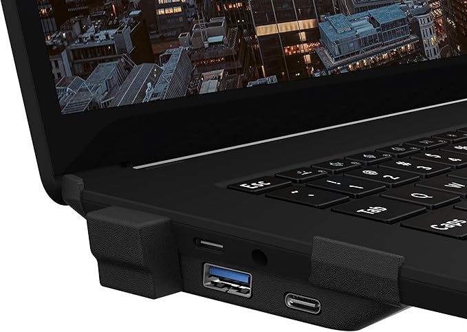 UAG Designed for Microsoft Surface Laptop 5/4/3 Integrated Smart Card Reader Black CAC PIV Reader with USB/USB-C Hub Security Lock Strong Security Data Protection by URBAN ARMOR GEAR