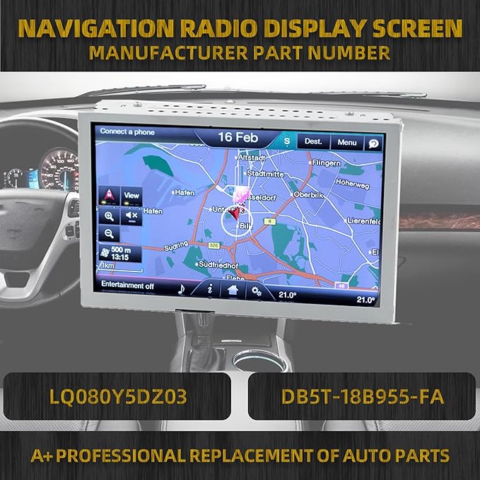 Dasbecan 8 Sync 2 Touch Screen LCD Display Compatible with 2011-2015 Ford F150 F250 F350 Explorer Edge | Replaces# DC3T-18B955-FA LQ080Y5DZ03 Navigation Radio Information Monitor