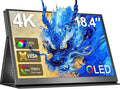 Newsoul Portable Monitor 4K QLED 18.4 UHD 3840 * 2160 Laptop Monitor 120% sRGB Large Portable Screen Built-in USB-C Mini HDMI with VESA &amp Cover Second Screen for Phone Game Console