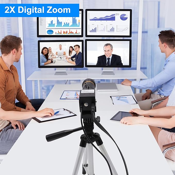 10X Optical Zoom 60fps HDMI USB3.0 Camera 4K High Speed H.264 Simultaneous Output PC Webcam Plug and Play for Computer Security Industrial Live Streaming CCTV Projector