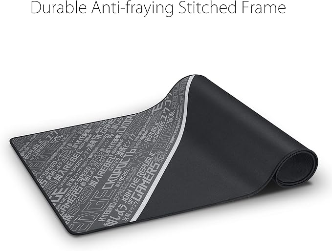 ASUS ROG Sheath BLK Gaming Mouse Pad – 35.4” x 17.3 Extra-Large Surface Ultra-Smooth for Precise Mouse Control Anti-Fray Stitched Edges Non-Slip Base - Black/Gray