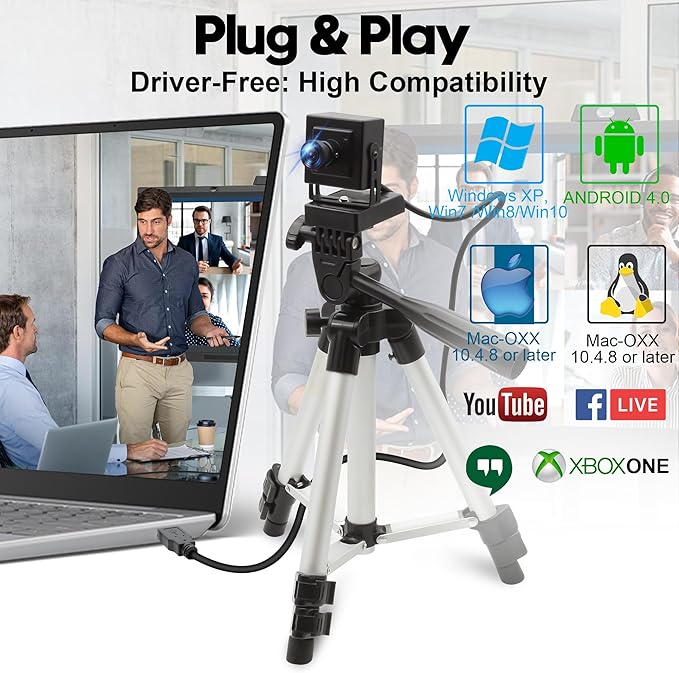 ELP 16MP Wide Angle USB Camera for Raspberry Pi &amp Computer - 4K Web Camera for Desktop &amp Laptop - 120 Field of View - IMX298 Sensor