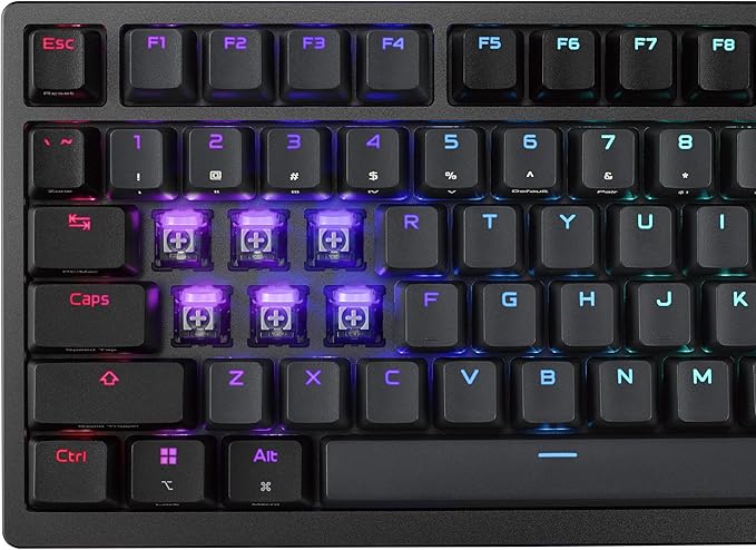 ASUS ROG Azoth 96 HE Wireless Hall Effect Gaming Keyboard – 96% Full-Size Tri-Mode Hot Swappable Magnetic Switch Rapid Trigger Speed Tap 8K Hz Polling Color OLED Screen PBT Keycaps – Black