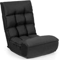 DORTALA Foldable Floor Chair for Adults Memory Foam Gaming Chair w/ 5-Position Adjustable Head and Back Support Indoor Seat for Bedroom Living Room Gaming Room Black