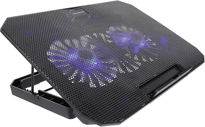 Gadpiparty 14-15.6in Laptop Radiator Cooler CPU Stand Large Metal Mesh Powered Laptop Cooler Stand for Gaming Quiet Design