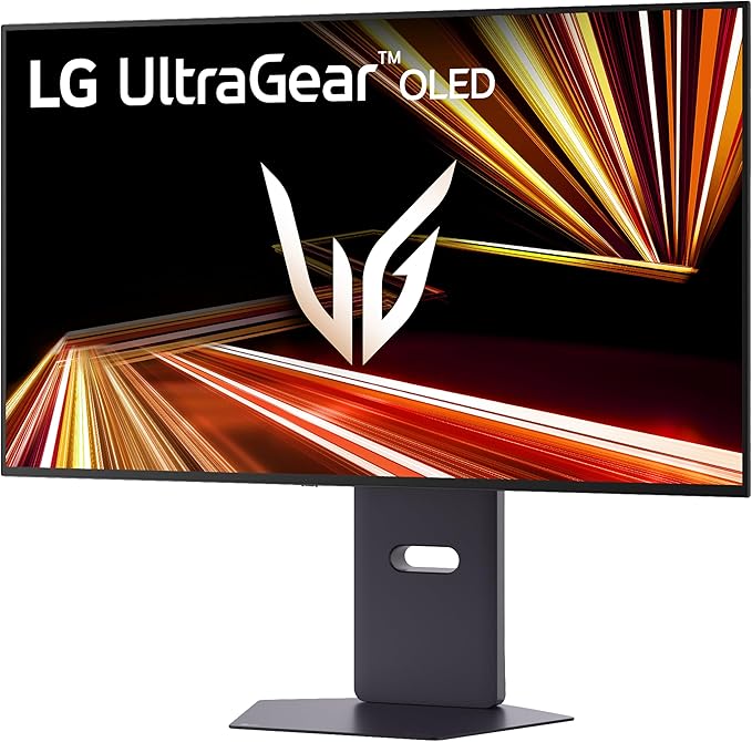 LG 32GX850A-B 32 UltraGear 4K UHD (3840 x 2160) Glossy OLED Gaming Monitor Dual-Mode 165Hz/330Hz 0.03ms G-SYNC FreeSync Premium Pro TrueBlack 400 HDMI DP Tilt/Height/Swivel/Pivot Stand Black