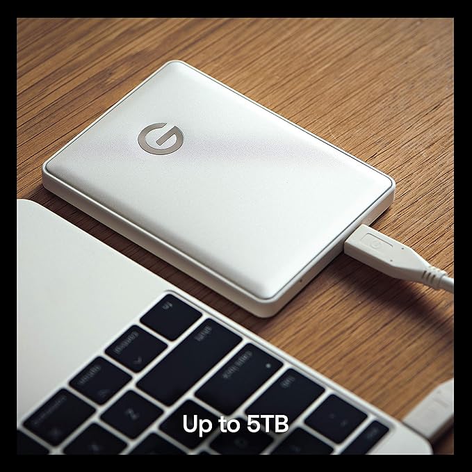 G-Technology 1TB G-DRIVE mobile USB-C Portable External Hard Drive Silver - 0G04876-1