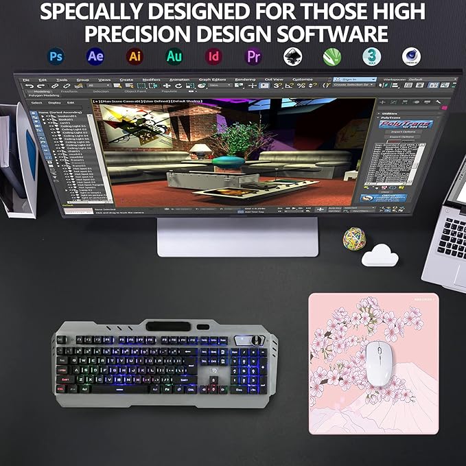X-Raypad Aqua Control 2 Gaming Mouse Pad Ultra-High Precision Mouse Pad with Perfect Speed and Control Capability Consistent X and Y Glide Designed for Fps Players with Low DPI Requirements