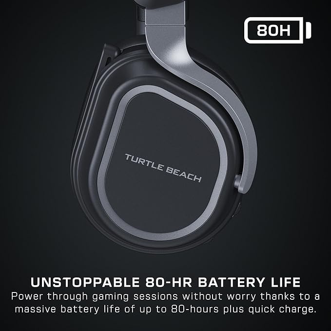 Turtle Beach Stealth 700 Gen 3 Wireless Multiplatform Amplified Gaming Headset for PS5 PS4 PC Mobile – 60mm Drivers AI Noise-Cancelling Mic Bluetooth 80-Hr Battery Dual Transmitters – Black