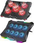 AICHESON AA3 Gaming Laptop 8 Cooling Fans and S035 Red Laptop Cooler Set