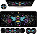 Ergonomic Keyboard Wrist Rest &amp Mouse Pad Wrist Rest SetXL Gaming Desk Mat 31.5x 11.8Non-Slip BaseMemory FoamEasy Typing Pain Relief for Office &amp HomeBee with Flowers